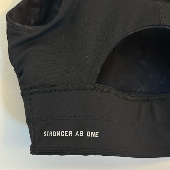 Lululemon High Neck Long Line Bra Black Embossed Size 6 - Picture 8 of 10